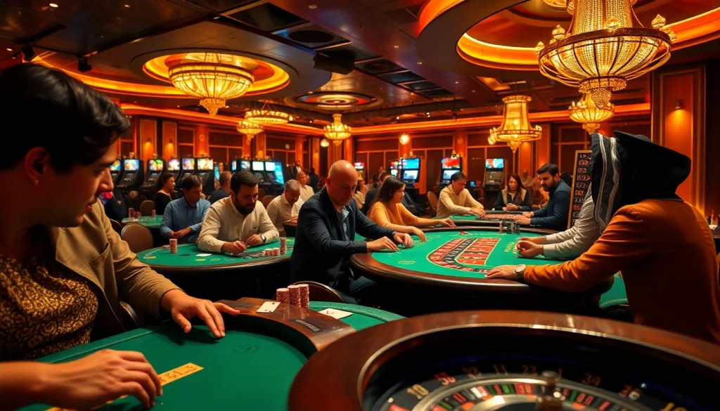 188V poker game in a luxurious casino, with vibrant chips and an exciting atmosphere.